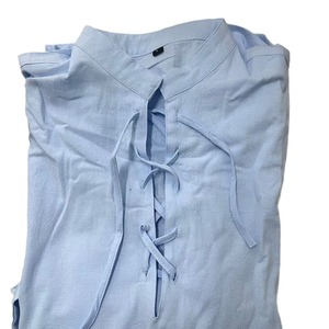 <span class=keywords><strong>Camisa</strong></span> Henley de Manga Larga de <span class=keywords><strong>Lino</strong></span> y Algodón para Hombre 2025, Estilo Hippie Casual de Playa con Cuello Alto, Nueva Llegada en <span class=keywords><strong>Amazon</strong></span>, Talla Europea - Product Image 5