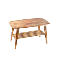 Table à manger rectangulaire rétro en bois massif pour le thé, les boissons, les pique-niques et le camping