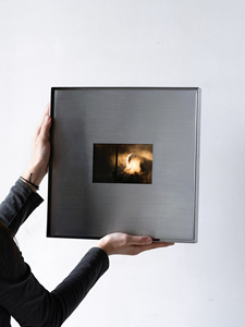 Ludaye Premium Sense Square 304 Aço Inoxidável Ecológico Leve Porta-Retrato para Casamento Impressão Giclée Arte Deco Prata Fosca - Product Image 1
