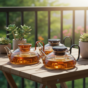Tetera de Vidrio de Borosilicato con Logotipo Personalizado, Diseño Europeo, Infusor de Té, Jarra para Agua y Café, Hervidor de Cuello de Ganso, Regreso a Clases, <span class=keywords><strong>Teekanne</strong></span> Mit - Product Image 1