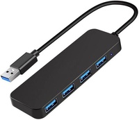 Hub USB 3.0 à 4 ports, adaptateur multiple, 5 Gbps, haute vitesse, pour ordinateur de bureau et portable