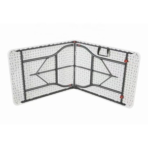 Sedia e Tavolo in Plastica di Alta Qualità per Eventi, Tavolo Pieghevole da 6 Piedi per Feste all'Aperto - Product Image 2