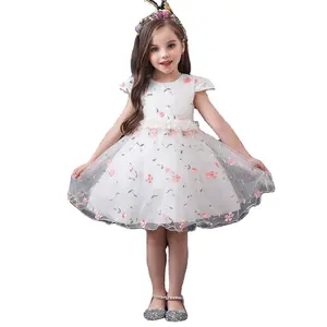 Детское Тюлевое свадебное платье принцессы с цветочной вышивкой, детская юбка для девочек, одежда, детская Цветочная юбка-пачка, вечернее платье, платья для девочек