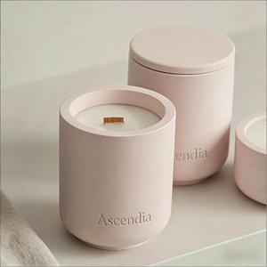Bougie parfumée en céramique Ascendia, cire de soja, aromathérapie, décoration minimaliste pour la maison, parfum floral végétal, durée de combustion de 40 à 60 heures - Product Image 2