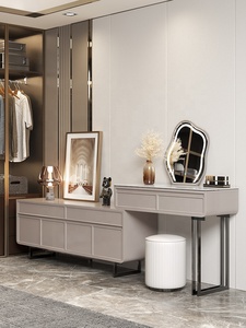 Coiffeuse pliante moderne <span class=keywords><strong>avec</strong></span> miroir, meuble de luxe, Table <span class=keywords><strong>Console</strong></span> et <span class=keywords><strong>tabouret</strong></span>, coiffeuse pour chambre à coucher - Product Image 5
