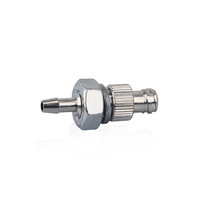 Yallex konektor Fitting Luer kuningan dilapis nikel Barb ke laki-laki perempuan jarum pengeluaran adaptor kunci Luer