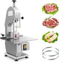 Trancheuse à viande électrique Trancheuse à viande automatique avec épaisseur réglable Utilisation de restaurant pour couper la viande congelée Machine à scier les os