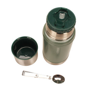 700ML/900ML/1050ML/1250ML Hammer Green Powder Vacuum Insulated Large 18/8 Stainless Steel <strong>Food</strong> Thermos Jar with Handle - Product Image 5