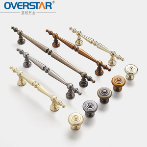 Juego de tiradores y pomos tradicionales para gabinetes, tiradores de cajón de <span class=keywords><strong>Zamak</strong></span> macizo, herrajes antiguos para armarios, venta al por mayor personalizada - Product Image 1