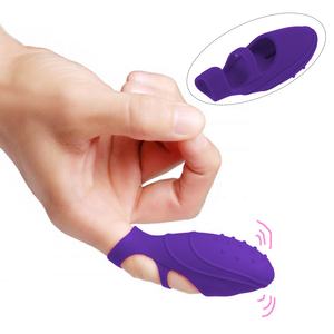 Juguetes sexuales TPE para hombres, vibrador de dedo, manga de punto G, juego previo para huevo y anillo vibrador, dedo de masaje para un placer mejorado - Product Image 1