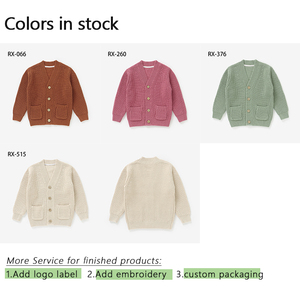 Pulls en laine d'hiver chauds en coton biologique 100% standard pour garçons et filles, cardigan pour bébés - Product Image 4