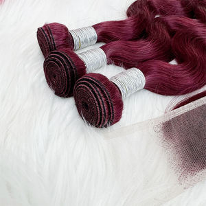 ผม100% แท้บราซิลเลี่ยนเบอร์กันดี - Product Image 4