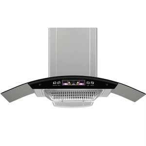 <span class=keywords><strong>Campana</strong></span> <span class=keywords><strong>Extractora</strong></span> <span class=keywords><strong>de</strong></span> Cocina con Control Táctil Inteligente, Diseño Curvo, <span class=keywords><strong>90</strong></span> <span class=keywords><strong>cm</strong></span>, Acero Inoxidable y Vidrio - Product Image 1