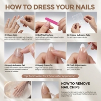 Lot de 10 faux ongles artificiels effet dégradé œil de chat, avec strass et perles, à coller, pour salon de beauté