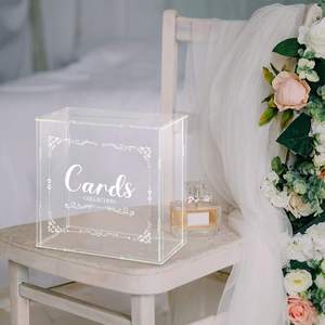 Urna per Donazioni in Acrilico Moderna Personalizzata a <span class=keywords><strong>Prezzo</strong></span> Conveniente, con Apertura Facilitata e Sportello Posteriore, Contenitore per Denaro per Matrimoni - Product Image 4