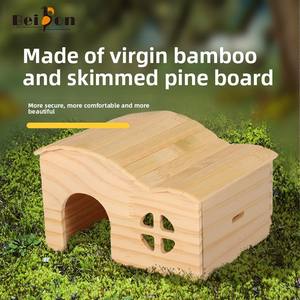 Cage de hamster en bois naturel/maison pour la vie confortable de l'animal - Product Image 3