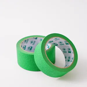 绿色装饰遮蔽胶带耐热瓦斯基纸汽车喷漆胶带纸箱密封定制印刷可用