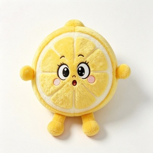 Customized Lemon plush toy,Lemon slice plushie,Fruit plush stuffed animal,Cute lemon plush,Lemon character plush - Product Image 4
