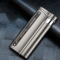 Allume-cigare haut de gamme pour hommes Conception de célébrités Internet Gravure personnalisée Métal perméable au gaz durable Coupe-vent Direct