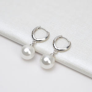 Accessoires de bricolage européens et américains, crochet d'oreille en argent S925, plume, perle de 3 mm à trou traversant, longue ligne d'oreille, support de perle, accessoires - Product Image 2