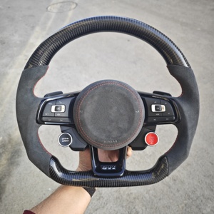<span class=keywords><strong>Volante</strong></span> de Fibra de Carbono Forjado LED Personalizado para Volkswagen vw Serie GTI/Serie Golf 7R <span class=keywords><strong>Mk7</strong></span> <span class=keywords><strong>Mk7</strong></span>.5 <span class=keywords><strong>GLI</strong></span> con Botón de Encendido - Product Image 1