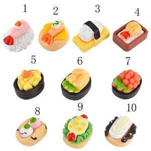 Nouveau Style <span class=keywords><strong>japonais</strong></span> Miniature Simulation alimentaire Sushi résine Flatback Cabochon pour bricolage boucle d'oreille Bracelet artisanat fabrication - Product Image 6