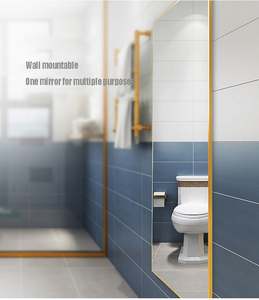 2025 miroir d'habillage pleine longueur encadré en alliage d'aluminium populaire miroir de sol à la mode pour une utilisation décorative - Product Image 5