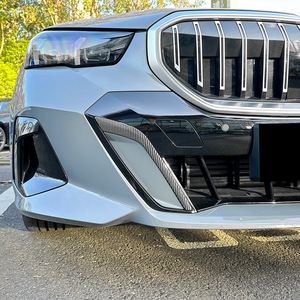 BMW 5 Series G60 G61 I5 M Sport Bumper Decals Carbon Fiber Texture Piano Black ABS Adhesive Car Stickers Exterior Modification - Product Image 3