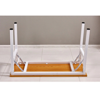 Vente chaude Pliable Bureau École Bibliothèque Bureau Podium Table Salle De Conférence Table Bois En Acier Table Pliante