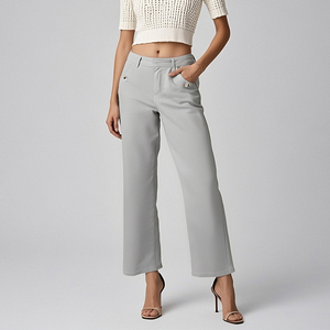 กางเกงยีนส์ขายาวเก้านาทีกางเกงแฟชั่นร้อยแบบขากว้างทรงหลวมแนวการค้าต่างประเทศสินค้าใหม่2025 - Product Image 5