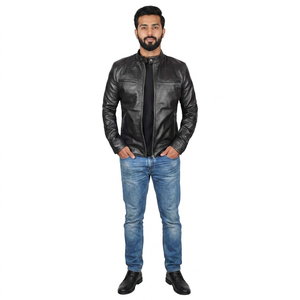 Cheap Price New Stylish Lightweight <b>Leather</b> <b>Jacket</b> for <b>Men</b> Hot Sale Good Quality Comfortable <b>Men</b> <b>Leather</b> <b>jacket</b> for <b>men</b> - Product Image 1