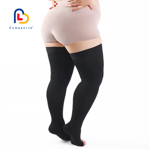 Cộng Với Kích Thước Giãn Tĩnh Mạch Vớ Biểu Tượng Tùy Chỉnh Bê Đầu Gối Cao Đàn Hồi Nén Vớ Tốt Nghiệp 15-20mmg Đùi Cao Vớ - Product Image 6