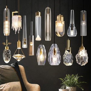 Lustre en cristal tout cuivre, hauteur réglable, éclairage LED, chambre à coucher, chevet, usage commercial, <span class=keywords><strong>B</strong></span>&<span class=keywords><strong>B</strong></span>, restaurants, modèle design - Product Image 1