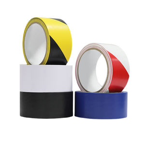 Ruban de signalisation de danger pour sols PAC KING, étanche, antistatique, en PVC 130-170 microns, simple face, avec <span class=keywords><strong>adhésif</strong></span> en caoutchouc, pour câbles de sécurité - Product Image 3