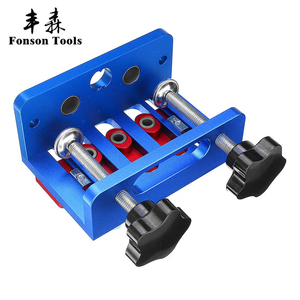 Gabarit de perçage multifonction, gabarit pour le travail du bois, Guide de perçage réglable, localisateur de perçage, outils de menuiserie de poche, 10 pièces - Product Image 3