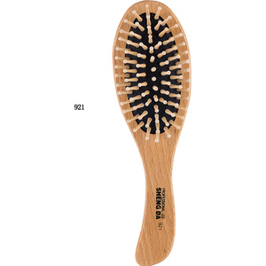Cepillo de pelo ovalado de madera Sheng Da 921 con cojín de masaje para el cuidado y peinado del cabello - Product Image 4