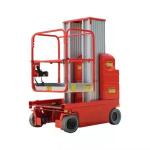 Merek EVERLIFT aluminium Aerial kerja <span class=keywords><strong>Platform</strong></span> Drivable <span class=keywords><strong>Lift</strong></span> vertikal Mast tangga ponsel tunggal <span class=keywords><strong>Lift</strong></span> harga murah - Product Image 1