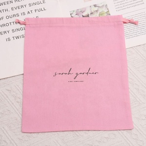 10*15cm Cotton Linen Drawstring Bags Custom Logo Size Environmental Cotton Canvas Fabric Packing Dust Pouch - Product Image 4