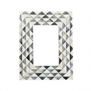 BS INTERNATIONAL NAR453 Customizable Waterproof Rectangular Bone Inlay Wall <b>Mount</b> Photo <b>Frame</b> Embossing Printing Horizontal - Product Image 2