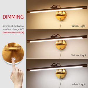 Modern Iron LED Touch Dimming Bathroom & Living Room Wall Lamp with US Gauge Plug - Product Image 6