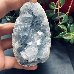 Pierre de Celestite naturelle, géode de cristal, pour la décoration, vente en gros, 1 pièce - Product Image 5