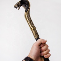 Canne de marche de luxe en or et argent avec tête de cobra, style sceptre de pharaon égyptien, pour hommes, cannes décoratives très vendues