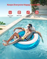 Lot de 2 chaises flottantes gonflables en PVC personnalisées, avec dossier et accoudoirs, 44 pouces, porte-gobelet, pour l'extérieur, vente en gros directe usine
