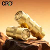 Raccord rapide auto-scellant double mâle pour climatiseur mini-split CVC, connecteur en laiton sans brasage