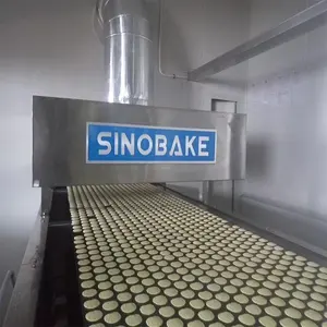 Çin sinoautomatic otomatik kesici çerezler fırın tünel yapma makinesi üretim hattı çerezler yapma bitki