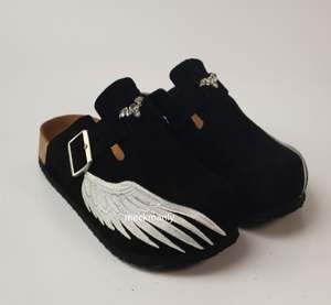 Sandales d'automne personnalisées, semelle en liège, chaussures unisexes, nouvelles chaussures respirantes à trous, demi-chaussons - Product Image 3