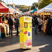 Kiosque à popcorn à écran tactile, machine à popcorn entièrement automatique en libre-service 24h/24 pour centre commercial