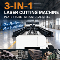 Machine de découpe laser CNC 3-en-1 pour plaques, tubes et profilés en acier H/I/C avec biseau