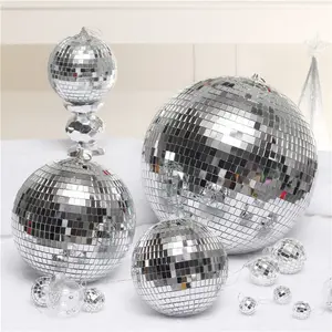 Luci DJ Rotanti 15/20/30cm, Sfera a Specchio Personalizzabile, Palla di Vetro per Discoteca, Palline di <span class=keywords><strong>Natale</strong></span> Personalizzate - Product Image 1