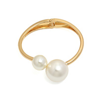 Pulsera de perlas de moda para mujer europea americana, brazaletes de moda chapados en oro simples, joyería Popular de comercio exterior, superventas